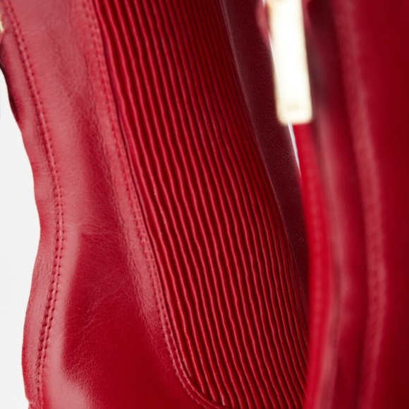 Red boots leather size 8 - Picture 3 of 5